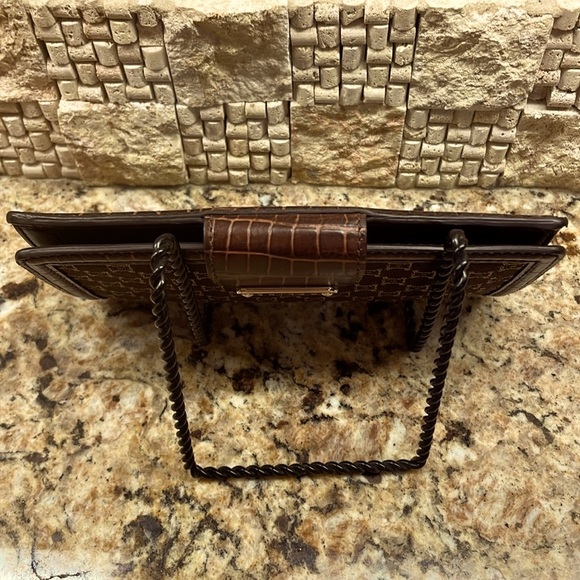 Celine Macadam Canvas & Croc Embossed Leather Wallet - Picture 12 of 12